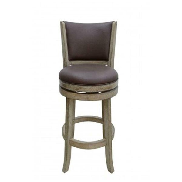 Boraam 29 in. Toledo Wire brush Swivel Stool- Weathered White 86429